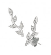 Jewelmi Custom 14k White Gold Diamond Earrings