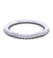 Gabriel & Co. 14k White Gold Contemporary Curved Wedding Band - WB11794S3W44JJ
