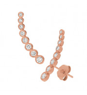 Jewelmi Custom 14k Rose Gold Diamond Earrings
