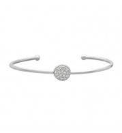 Jewelmi Custom 14k White Gold Diamond Bangle Bracelet