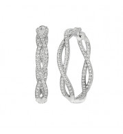 Jewelmi Custom 14k White Gold Diamond Earrings