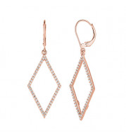 Jewelmi Custom 14k Rose Gold Diamond Earrings