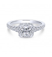 Gabriel & Co. 14k White Gold Entwined Halo Engagement Ring - ER12598S3W44JJ