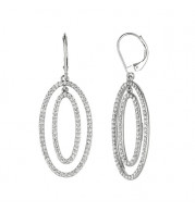 Jewelmi Custom 14k White Gold Diamond Earrings
