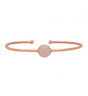 Jewelmi Custom 14k Rose Gold Diamond Bangle Bracelet