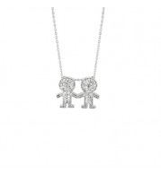 Jewelmi Custom 14k White Gold Diamond Necklace