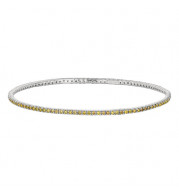 Jewelmi Custom 14k White Gold Diamond Bangle Bracelet