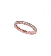 Jewelmi Custom 14k Rose Gold Carved Diamond Wedding Band