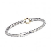 Alisa Sterling Silver & 18k Yellow Gold Bangle Bracelet