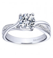 Gabriel & Co. 14k White Gold Contemporary Bypass Engagement Ring - ER6360W44JJ