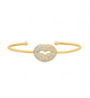Jewelmi Custom 14k Yellow Gold Diamond Bangle Bracelet