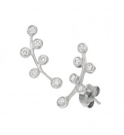 Jewelmi Custom 14k White Gold Diamond Earrings