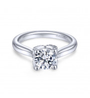 Gabriel & Co. 14k White Gold Contemporary Straight Engagement Ring - ER13847R4W44JJ