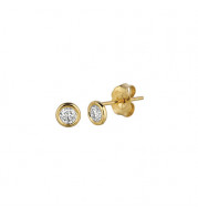 Jewelmi Custom 14k Yellow Gold Diamond Earrings