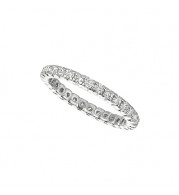 Jewelmi Custom 14k White Gold Diamond Eternity Wedding Band