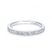 Gabriel & Co. 14k White Gold Victorian Wedding Band - WB7222W4JJJ