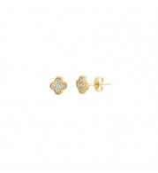 Jewelmi Custom 14k Yellow Gold Diamond Earrings
