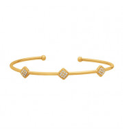 Jewelmi Custom 14k Yellow Gold Diamond Bangle Bracelet