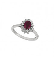 Jewelmi Custom 14k White Gold Ruby Diamond Ring