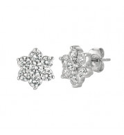 Jewelmi Custom 14k White Gold Diamond Earrings