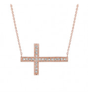 Jewelmi Custom 14k Rose Gold Diamond Necklace
