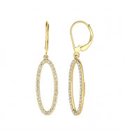 Jewelmi Custom 14k Yellow Gold Diamond Earrings