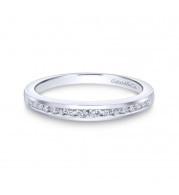 Gabriel & Co. 14k White Gold Contemporary Anniversary Wedding Band - WB12324R3W44JJ