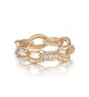 Tacori 18k Rose Gold The Ivy Lane Diamond Men's Ring - SR184P