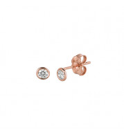 Jewelmi Custom 14k Rose Gold Diamond Earrings