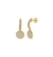 Jewelmi Custom 14k Yellow Gold Diamond Earrings