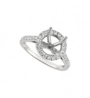 Jewelmi Custom 14k White Gold Semi Mount Diamond Engagement Ring