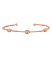 Jewelmi Custom 14k Rose Gold Diamond Bangle Bracelet