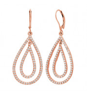 Jewelmi Custom 14k Rose Gold Diamond Earrings