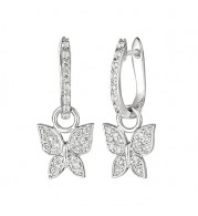Jewelmi Custom 14k White Gold Diamond Earrings