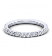 Gabriel & Co. 14k White Gold Contemporary Anniversary Wedding Band - WB14395S4W44JJ