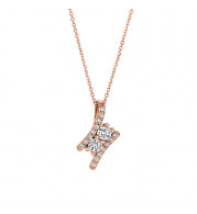 Jewelmi Custom 14k Rose Gold Diamond Necklace