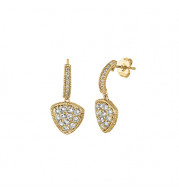 Jewelmi Custom 14k Yellow Gold Diamond Earrings