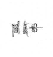 Jewelmi Custom 14k White Gold Diamond Earrings