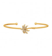 Jewelmi Custom 14k Yellow Gold Diamond Bangle Bracelet