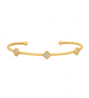 Jewelmi Custom 14k Yellow Gold Diamond Bangle Bracelet