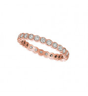 Jewelmi Custom 14k Rose Gold Diamond Anniversary Band
