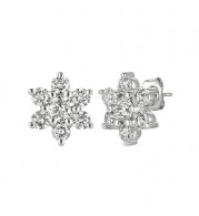 Jewelmi Custom 14k White Gold Diamond Earrings