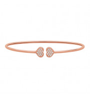 Jewelmi Custom 14k Rose Gold Diamond Bangle Bracelet