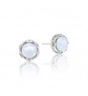 Tacori Sterling Silver Crescent Crown Gemstone Stud Earring - SE10503