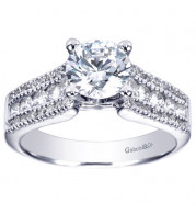Gabriel & Co. 14k White Gold Contemporary Straight Engagement Ring - ER3952W44JJ