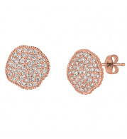 Jewelmi Custom 14k Rose Gold Diamond Earrings