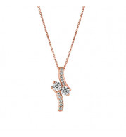 Jewelmi Custom 14k Rose Gold Diamond Necklace