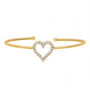 Jewelmi Custom 14k Yellow Gold Diamond Bangle Bracelet