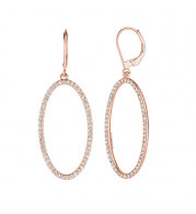 Jewelmi Custom 14k Rose Gold Diamond Earrings