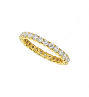 Jewelmi Custom 14k Yellow Gold Diamond Eternity Wedding Band